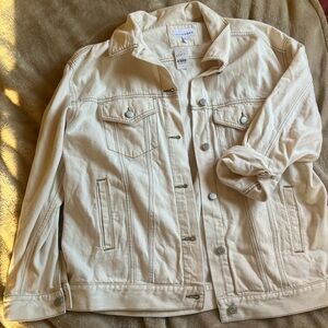 Loft Cream Jean Shacket/ Jacket - Size L - NWT
